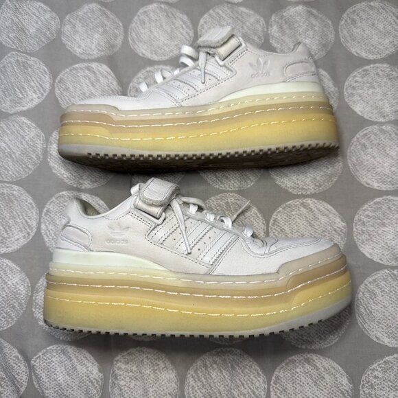 adidas Triple Platforum Low Women's Crystal White GZ8644 Sz 4.5 - Picture 13 of 16